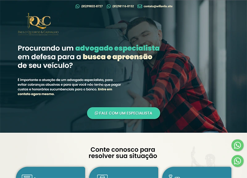 Landing Page Defesa Busca e Apreensao